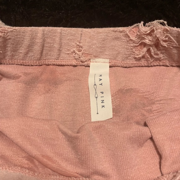 May Pink Distressed Pink Mini Skirt Size Small - Picture 6 of 8
